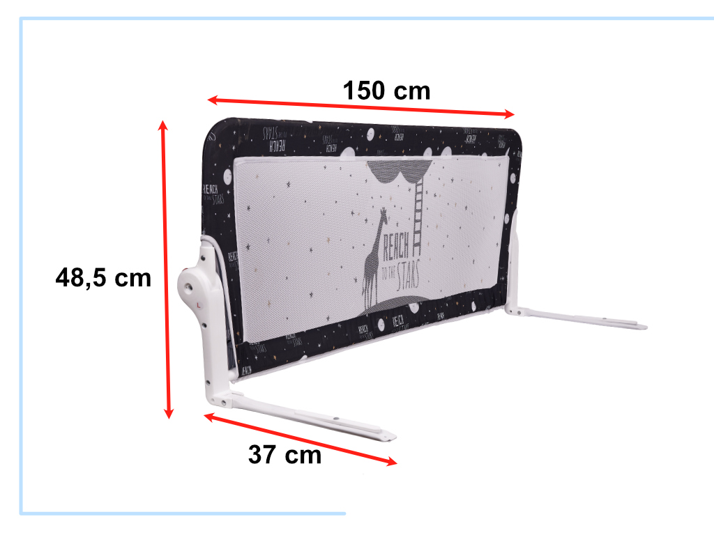 KX5318 Barierka ochronna bramka osłonka do łóżka 90cm zwierz