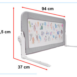 KX5318 Barierka ochronna bramka osłonka do łóżka 90cm zwierz