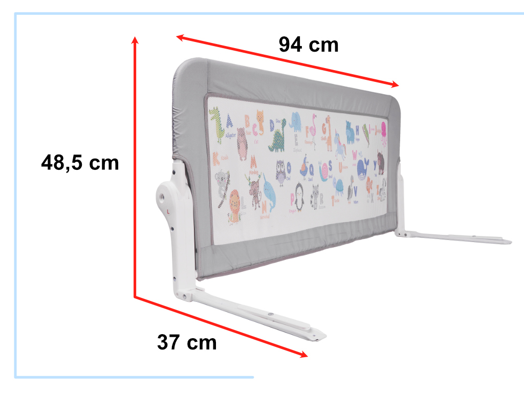 KX5318 Barierka ochronna bramka osłonka do łóżka 90cm zwierz