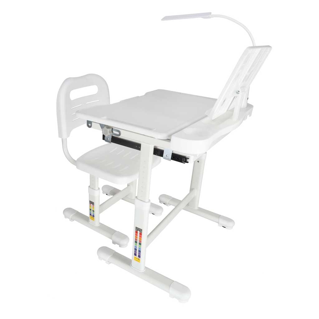 Biurko-dzieciece-szkolne-regulowane-krzeslo-lampka-LED-USB-biale-181607