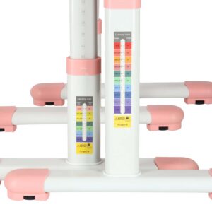 Biurko-dzieciece-szkolne-regulowane-krzeslo-lampka-LED-USB-rozowe-175614