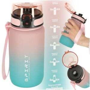 Fľaša na vodu športová fľaša s náustkom BPA FREE 600ml ružovo-modrá