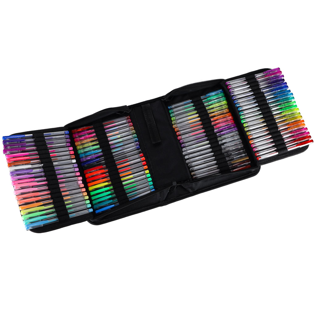 Dlugopisy-zelowe-kolorowe-w-etui-100-sztuk-100-wkladow-179606
