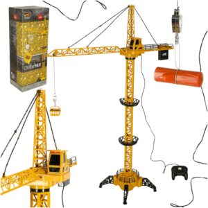 Stavebný žeriav s diaľkovým ovládaním RC s hákom, 4 kanály, 128 cm