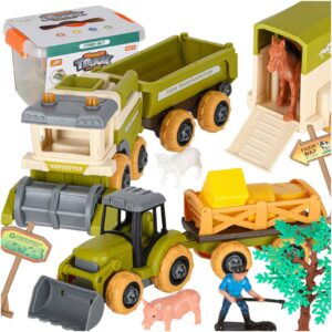 Poľnohospodárska farma, poľnohospodárske stroje, traktor, stroj na viazanie zvierat, skrutkovač
