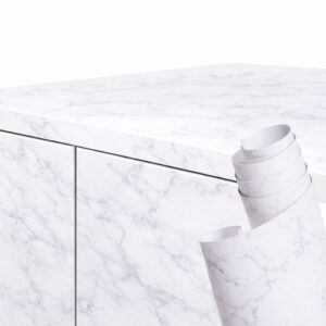 Samolepiaca fólia v rolke, obkladová tapeta, biely mramor – magnólia, 1,22 × 50 m