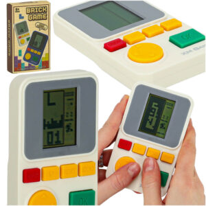 Elektronická arkádová hra, retro herná konzola, prenosná vrecková hra, biela