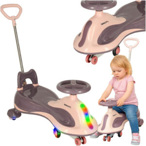 LED Swing FIX S2 gravitačná kolobežka s rukoväťou fialová max. 100 kg