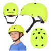 Detská cyklistická prilba Trike Fix nastaviteľná LED S 48-54cm jasne zelená
