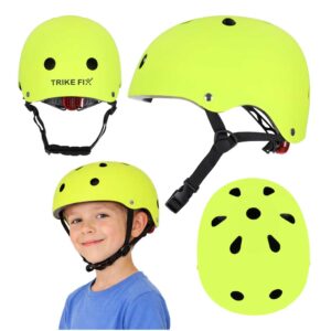 Detská cyklistická prilba Trike Fix nastaviteľná LED S 48-54cm jasne zelená