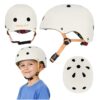 Detská cyklistická prilba Trike Fix nastaviteľná LED S 48-54cm béžová