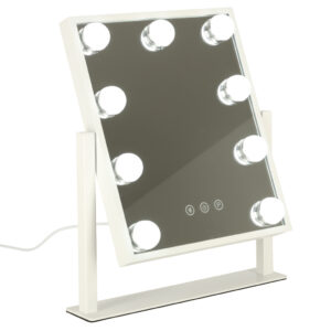 Zrkadlo na líčenie LED so žiarovkami USB 25x30cm