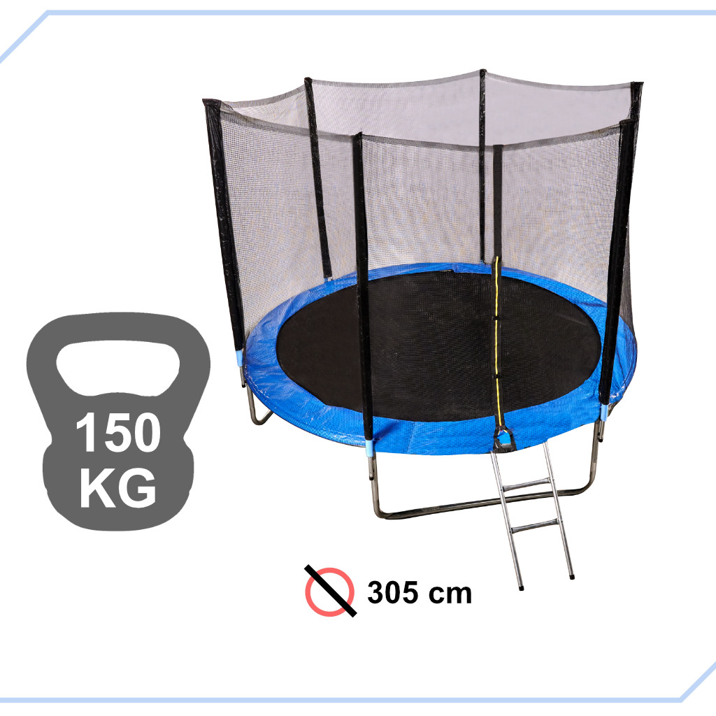 KX4033 Trampolina ogrodowa dla dzieci siatka 183cm 6ft 150kg 3