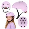 Detská cyklistická prilba Trike Fix nastaviteľná LED M 55-58cm fialová