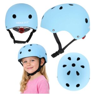 Detská cyklistická prilba Trike Fix nastaviteľná LED M 55-58cm modrá