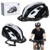 RALLEX dámska cyklistická prilba pánska nastaviteľná čiernobiela L 58-62cm