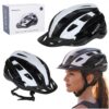 RALLEX dámska cyklistická prilba pánska nastaviteľná čiernobiela M 54-58cm
