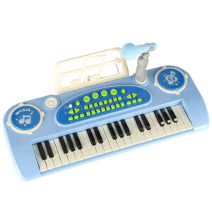 Keyboard-dla-dzieci-pianinko-interaktywne-organki-37-klawiszy-mikrofon-statyw-niebieskie-173059