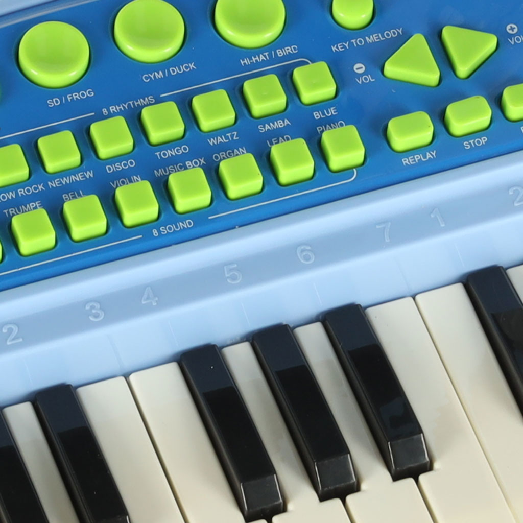 Keyboard-dla-dzieci-pianinko-interaktywne-organki-37-klawiszy-mikrofon-statyw-niebieskie-173060