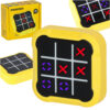 Kolo krížov elektronická logická hra tic tac toe konzola prenosná žltá