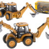 Kovové rýpadlo-nakladač s pohyblivými lyžicami Die-Cast H-toys 1704 v mierke 1:50