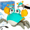 Krab na úteku, plaziaci sa, senzor, interaktívny, s USB nabíjateľnou batériou, zelený