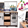Detská kuchynka z dreveného MDF s príslušenstvom LOFT XXL 96 cm