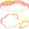 LED stropné svietidlo plafón pre detskú izbu stmievateľné LUMELA + diaľkové ovládanie cloud pink