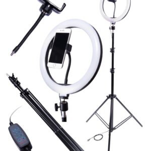 Kruhová lampa 60 W RING LED na selfie a líčenie