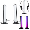 LED herná RGB stolná lampa, stĺpiková, s diaľkovým ovládaním, sada 2 ks