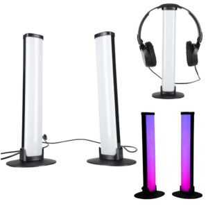 LED herná RGB stolná lampa, stĺpiková, s diaľkovým ovládaním, sada 2 ks