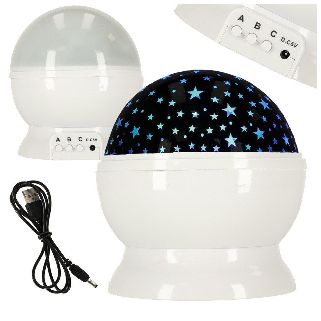 Lampka-nocna-projektor-gwiazd-2w1-USB-biala-135659