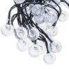 Solárne záhradné guľové svietidlá, 7 m, 50 LED, studená biela