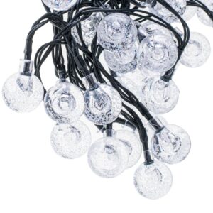 Solárne záhradné guľové svietidlá, 7 m, 50 LED, studená biela