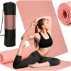 Podložka na jógu, gymnastiku, tréning a fitness, hrúbka 1,5 cm, ružová + obal