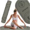 Fitness podložka na jogu, tlmiaca hluk a protišmyková, 125 × 61,5 × 0,6 cm, sivá