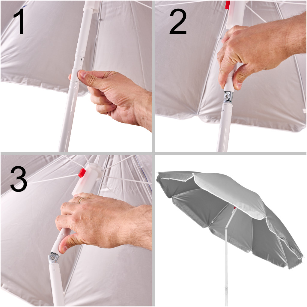 KX3312 Parasol ogrodowy plażowy regulowany łamany składany UV