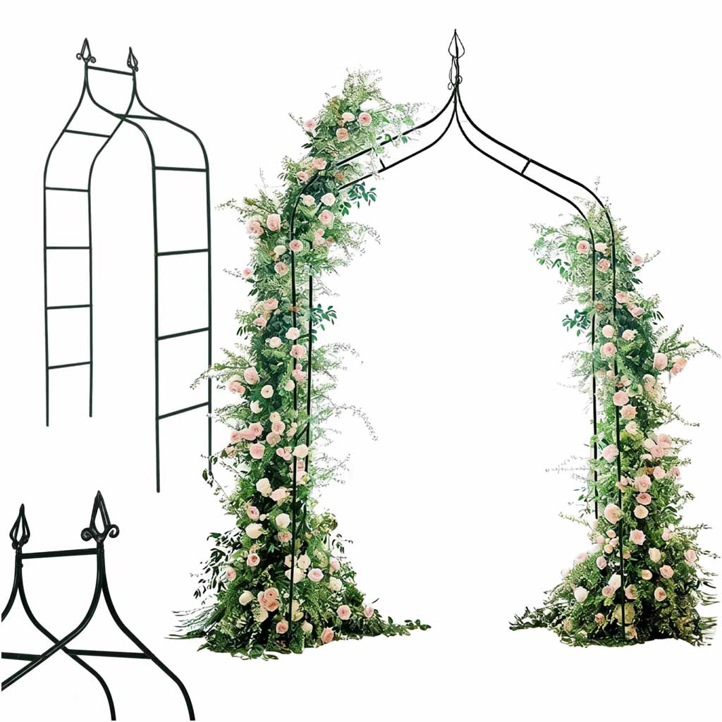 Pergola-ogrodowa-LUARO-metalowa-luk-z-grotami-na-roze-kwiaty-pnacza-265-cm-181671