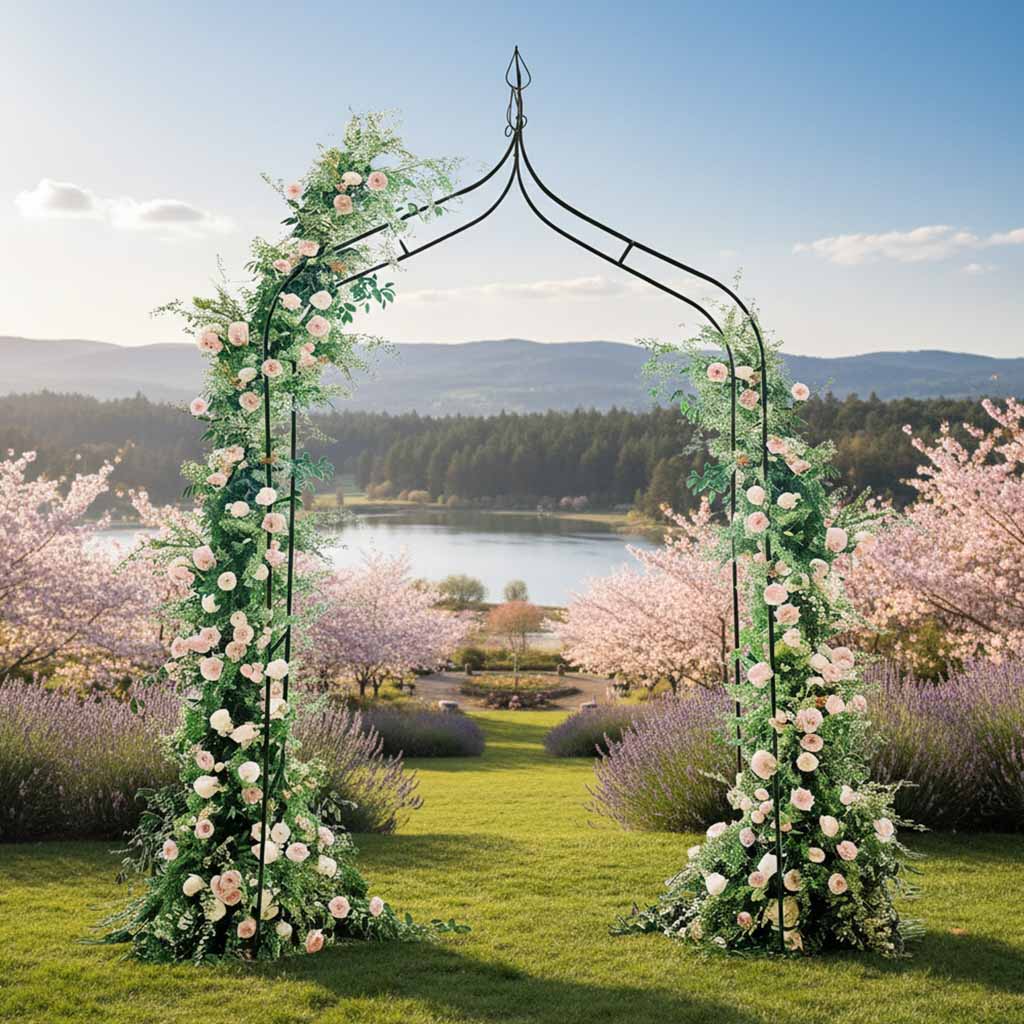 Pergola-ogrodowa-LUARO-metalowa-luk-z-grotami-na-roze-kwiaty-pnacza-265-cm-181676