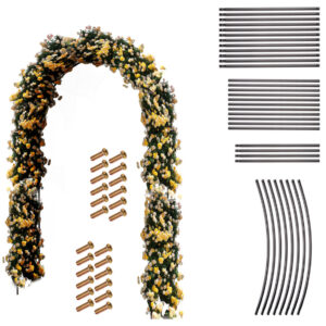 Záhradná pergola LUARO – oblúk, držiak na ruže, kvety, brečtan a popínavé rastliny, kovová, 240 x 140 cm