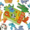 Detské puzzle v plechovke – zvieratká zo safari, 25 dielov, 6 obrázkov