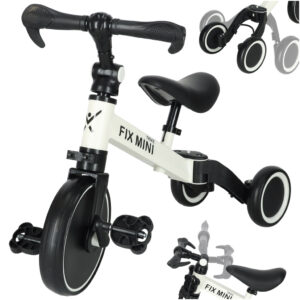Bežecký bicykel Trike Fix Mini – multifunkčný bicykel 3 v 1, biely