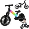 Trojkolka Fix Glow LED cross-country bike čierna