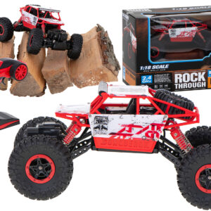 Diaľkovo ovládané auto RC Rock Crawler HB 2,4 GHz 1:18 červené