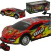 Športové RC auto s diaľkovým ovládaním, pretekárske driftové auto s LED svetlami, červené