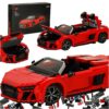 Autíčko Rastar 93800 AUDI R8 Spyder 1:14, stavebnice, 1440 dielov
