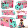 Autíčko pre bábiky – karavan a food truck, sada 21 ks.