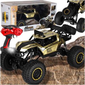 Diaľkovo ovládané auto 2,4 GHz, mierka 1:8, dĺžka 51 cm, kovové, zlaté