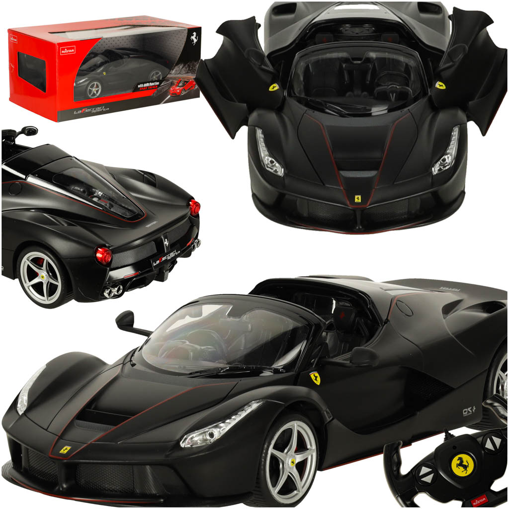 Diaľkovo ovládané autíčko Rastar 75800 Ferrari LaFerrari Aperta 1:14, čierne