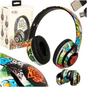 Bezdrôtové slúchadlá cez uši s technológiou Bluetooth, RGB, herné, športové, 200 mAh